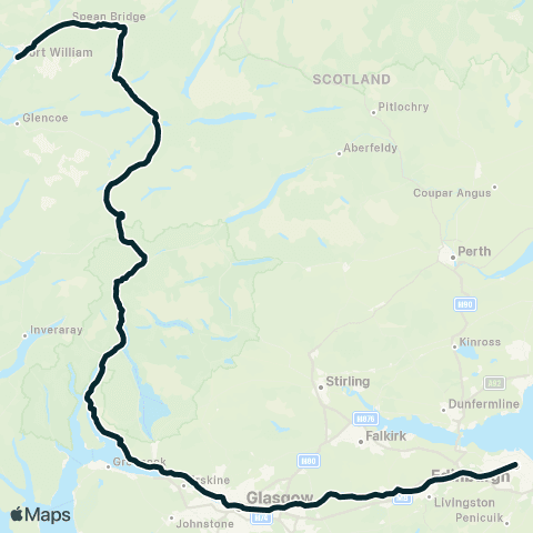 Caledonian Sleeper Caledonian Sleeper map