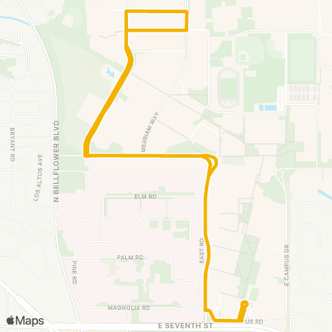 CSU Long Beach West Loop map