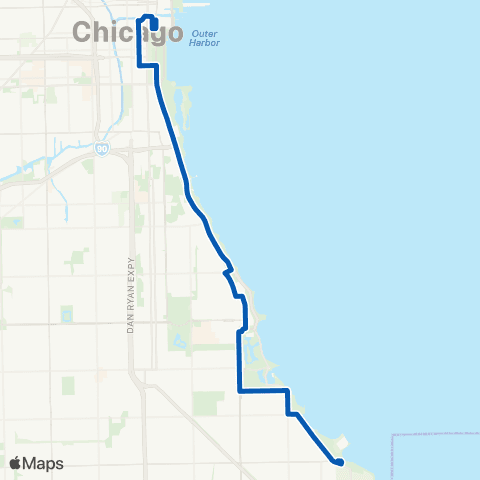 CTA Jackson Park Express map