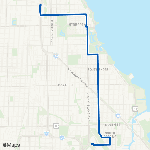 CTA Jeffery Local map