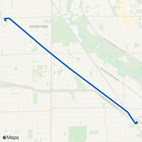 CTA Northwest Highway map