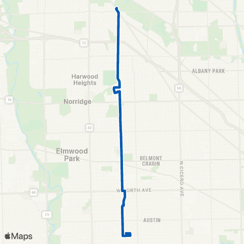 CTA Narragansett / Ridgeland map