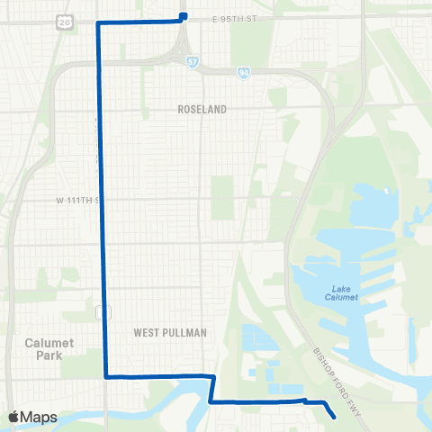 CTA Halsted / 95th map