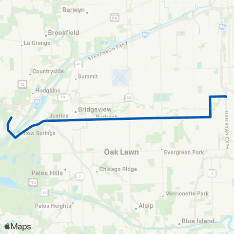 CTA 69th / UPS Express map
