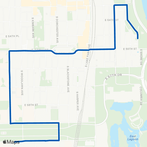 CTA U. of Chicago / Hyde Park map