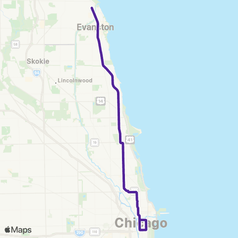 CTA Purple Line map