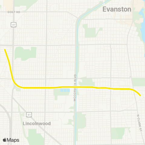 CTA Yellow Line map