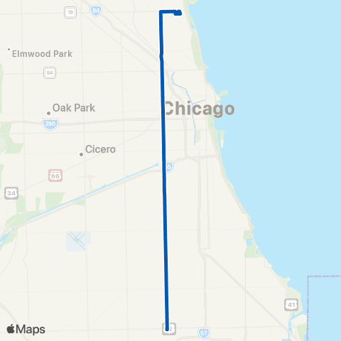 CTA Ashland Express map