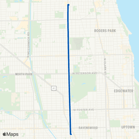 CTA North Western map