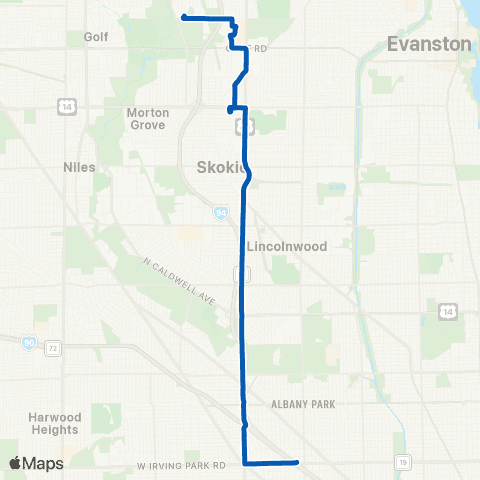 CTA North Cicero / Skokie Blvd. map