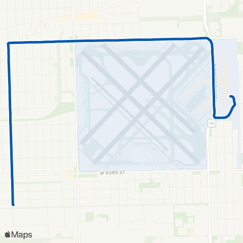 CTA 55th / Austin map