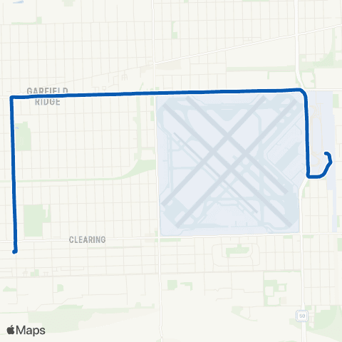 CTA 55th / Narragansett map