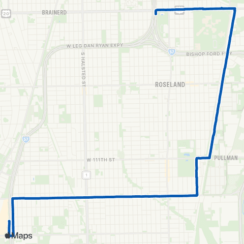 CTA Pullman / 115th map