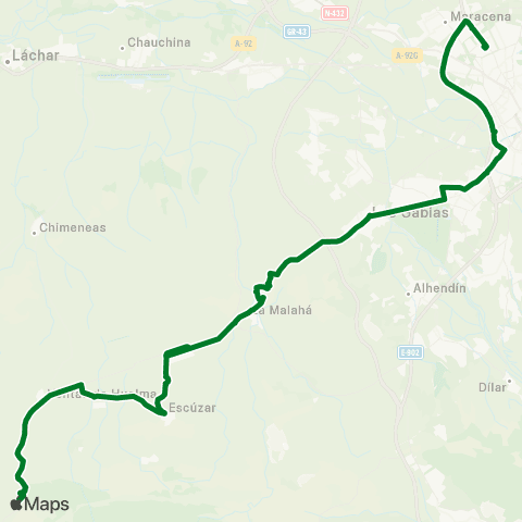 Junta de Andalucia Granada - la Malahá - Escúzar - Ventas H. map