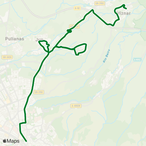 Junta de Andalucia Granada - Jun - a.Humeya - Víznar map