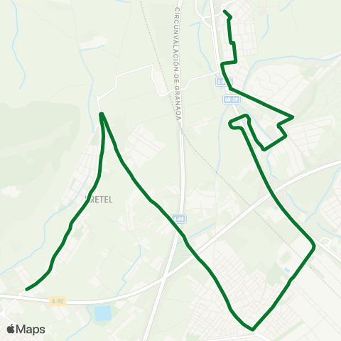 Junta de Andalucia Urbanización el Torreón - Albolote - L.Verde - Cjo.Aire - el Chaparral map