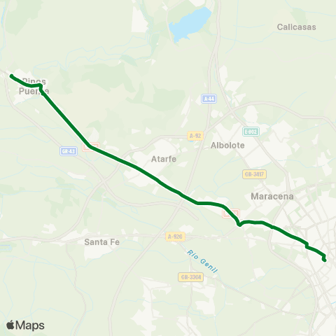 Junta de Andalucia Granada - P.Puente map