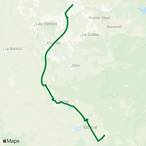 Junta de Andalucia Granada - Padul - Marchena - Dúrcal - Nigüelas map