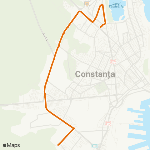 CT Bus Cap Linie Confort Urban - imbarcare - Piata Tomis 3 map