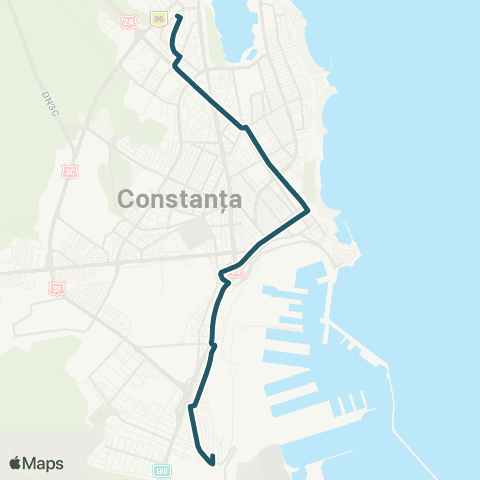 CT Bus Cap Linie Tomis Nord - Arcasului map