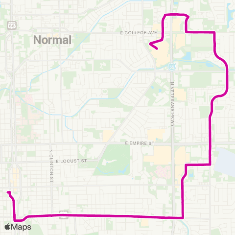 Connect Transit Purple map