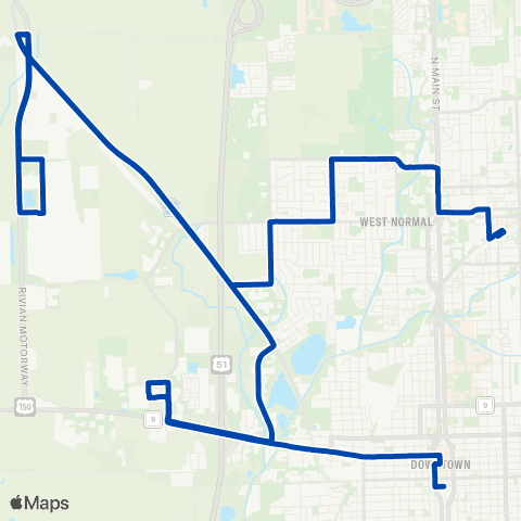 Connect Transit Sapphire map