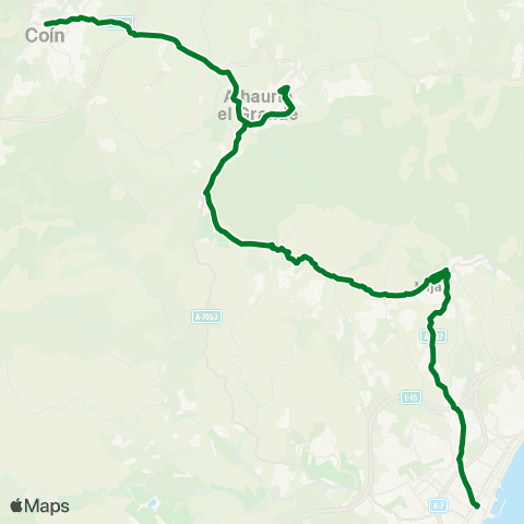 CTMAM Fuengirola-Coín map