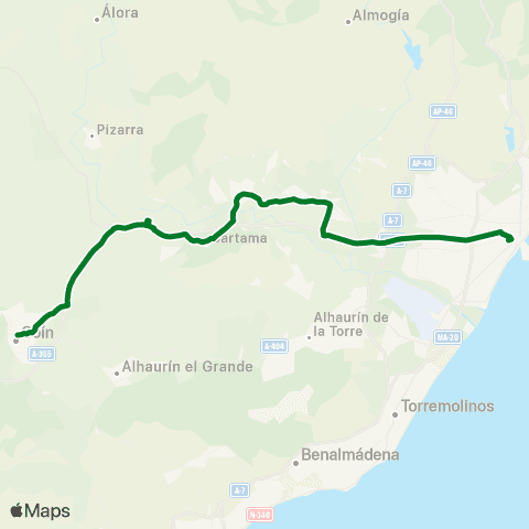 CTMAM Málaga-Cártama-Coín map