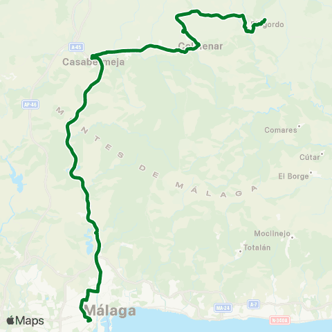 CTMAM Málaga-Casabermeja-Colmenar-Riogordo map