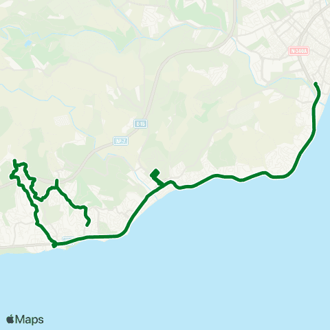 CTMAM Calahonda-La Cala De Mijas-Fuengirola (Circular) map