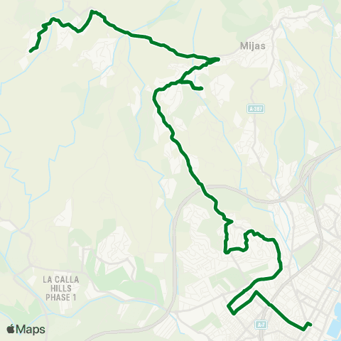 CTMAM Valtocado-El Barrio-La Alquería-Fuengirola map