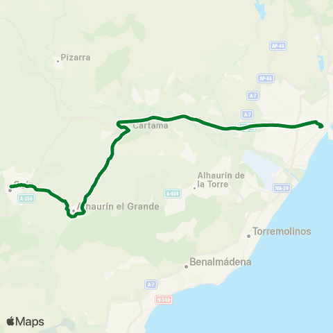 CTMAM Coín-Alhaurín El Grande-Málaga map