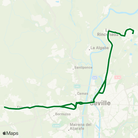 Junta de Andalucia M-112 San José de la Rinconada - Sevilla (por la Rinconada) map