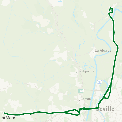 Junta de Andalucia M-115 Alcalá del Río - la Rinconada - Sevilla map