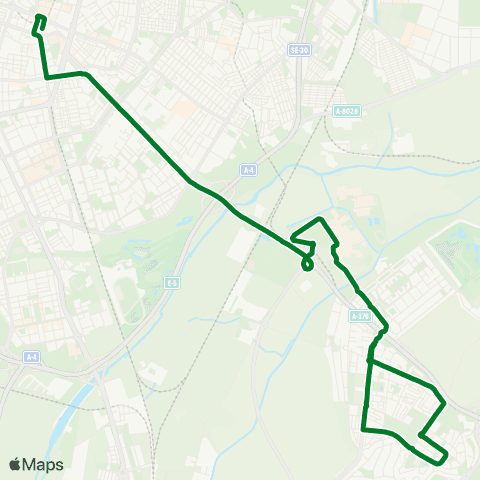 Junta de Andalucia M-130a Montequinto - Sevilla (por Upo) map