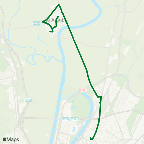 Junta de Andalucia M-110 la Algaba - Sevilla map