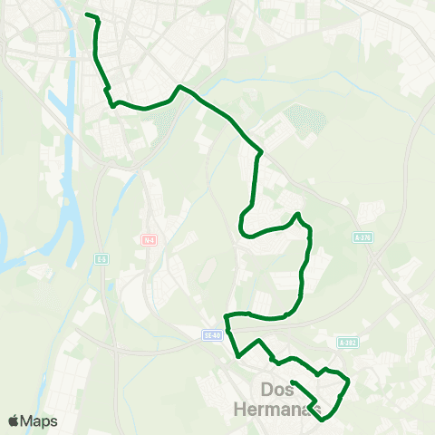 Junta de Andalucia M-133 Dos Hermanas - Montequinto (por Echaguy) - Sevilla map