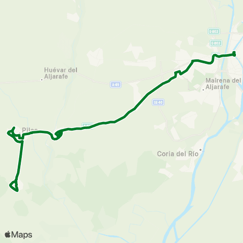 Junta de Andalucia M-169 Villamanrique - Pilas - Sevilla map