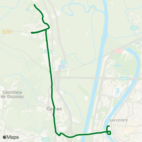 Junta de Andalucia M-170a Santiponce - Sevilla map