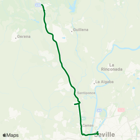 Junta de Andalucia M-170b las Pajanosas (Guillena) - Santiponce - Sevilla map