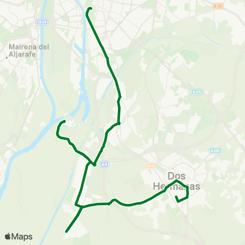 Junta de Andalucia M-132b Dos Hermanas (por Pol la Isla Crown y Copero) - Fuente del Rey - Sevilla map