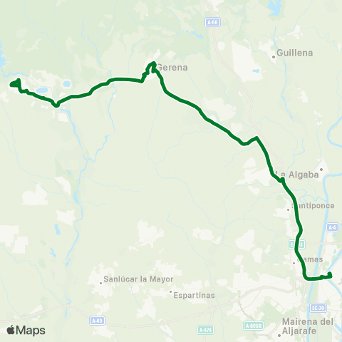 Junta de Andalucia M-176 Aznalcóllar - Gerena - Sevilla (Directo) map