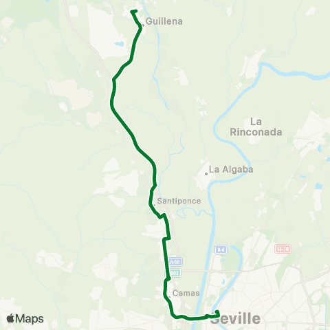 Junta de Andalucia M-177 Guillena - Pi los Girasoles - Camas - Sevilla map