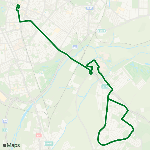 Junta de Andalucia M-130b Montequinto - Sevilla (por Olivar de Quintos) map