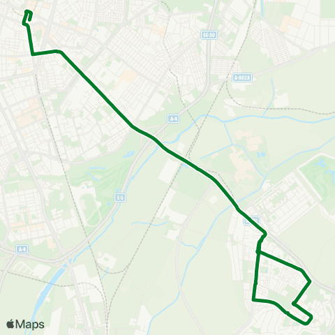 Junta de Andalucia M-130a Montequinto - Sevilla (sin Parada en Upo) map