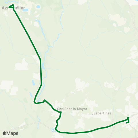 Junta de Andalucia M-107 Aznalcóllar - Bormujos (Hptal) (Servicio a la Demanda) map