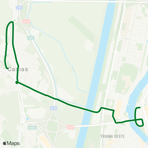 Junta de Andalucia M-175 Refuerzo Apeadero Camas - Sevilla map