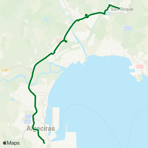Consorcio de Transporte Metropolitano del Campo de Gibraltar San Roque-Algeciras map