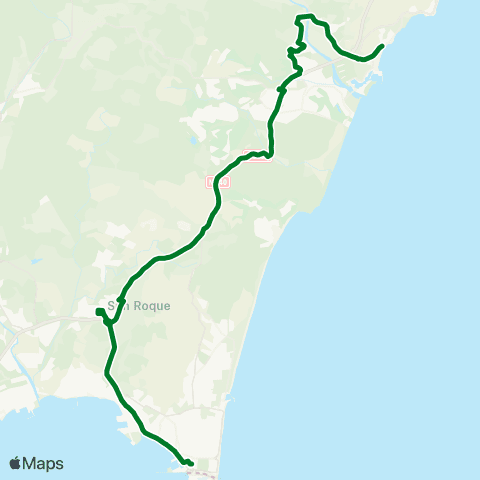 Consorcio de Transporte Metropolitano del Campo de Gibraltar Estepona-la Línea (Ruta) map