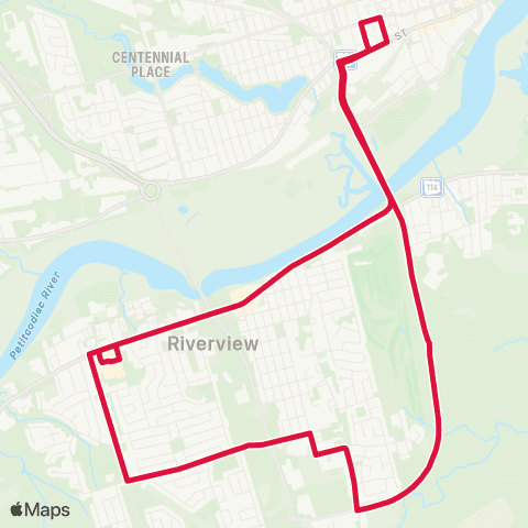 Codiac Transpo Pinewood map